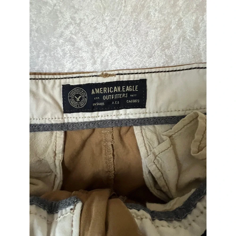 American Eagle Original Straight Cotton Chino Pants Men's size 32 x 34 Brown - Picture 10 of 12